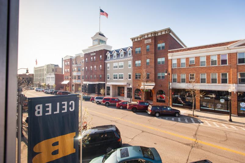 Downtown Beloit seen from CELEB - Center for Entrepreneurship